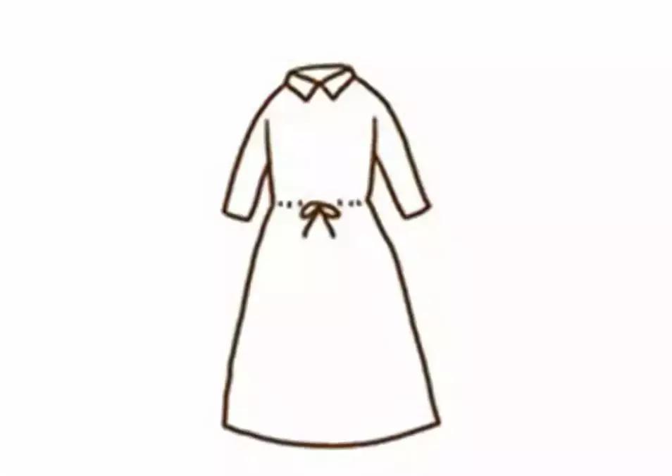 衣服简笔画和裙子简笔画,各种各样的漂亮衣服裙子简笔画