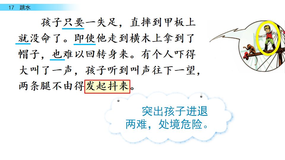 五年级语文17课跳水我想对船长说,五年级下册语文跳水重点讲解