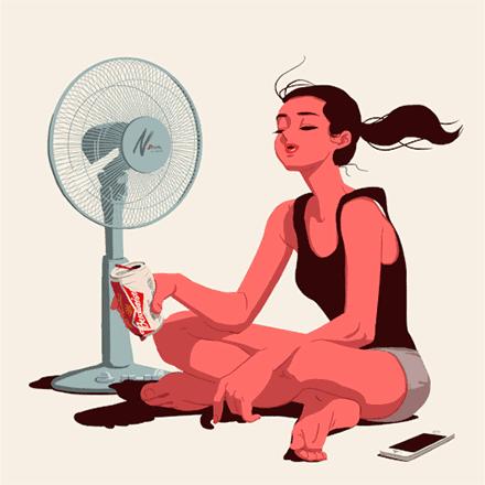 三伏天来临,我终于成为了太阳的后裔:热死宝宝了=Ifeelhot?