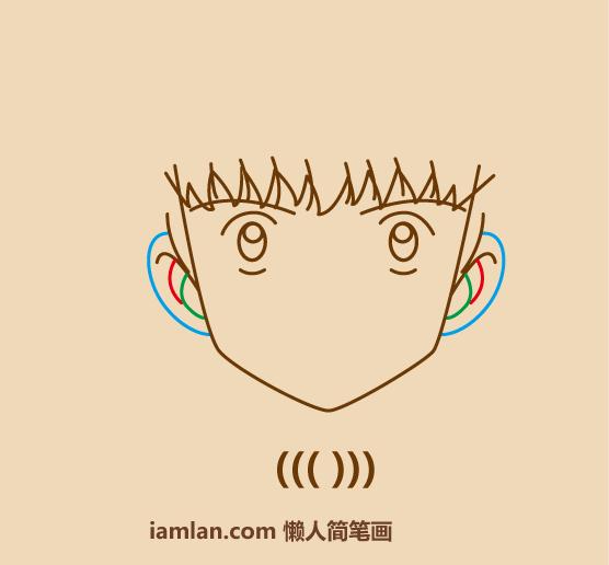 三分钟画出猫小子,足球小子铅笔画图片