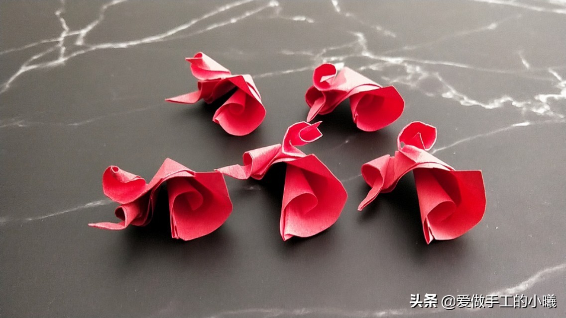 玫瑰花折纸图解,玫瑰花千纸鹤折纸图解