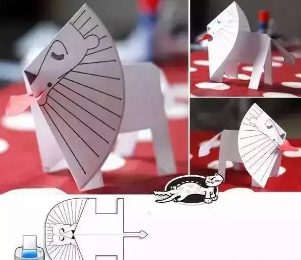 玉米叶手工粘贴画图幼儿园手工,老虎手工灯笼幼儿园手工制作