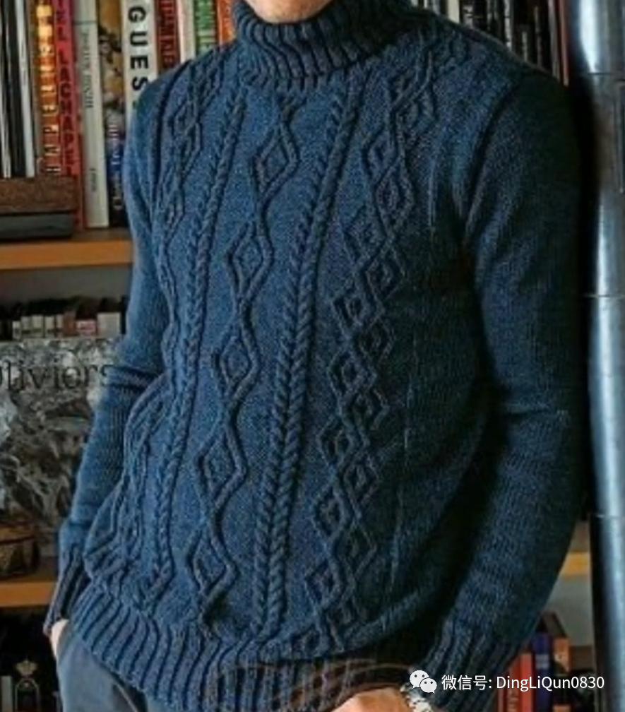 男式针织衫简单又好看的花样,编织教程男士高档中长开衫针织衫
