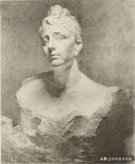 冉茂芹石膏头像,素描石膏冉茂芹