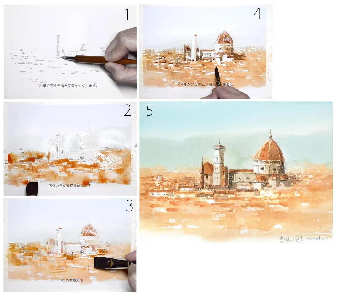 水彩大师笔下的花卉,简单唯美的水彩花卉