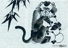 国画猴子画法,国画猴子教学