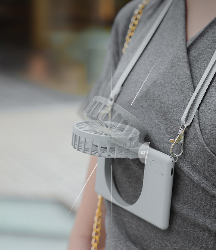 初夏外出新时尚，超轻无线风扇，仅70g！台式、挂脖儿都可