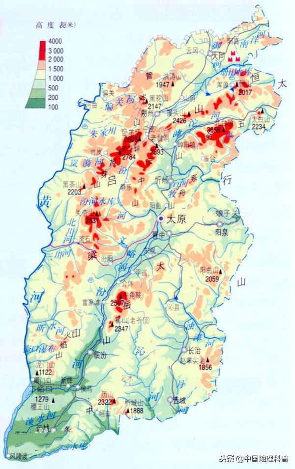 山西省地理特征,山西地理位置和气候