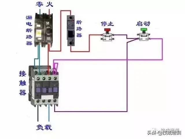 断路器电流互感器电表正确接线法,定时开关交流接触器和电表接线图