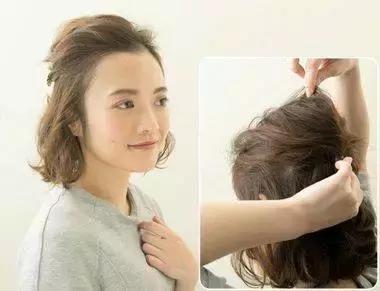 圆脸短发扎发简单好看教程,圆脸短发扎发简单又好看