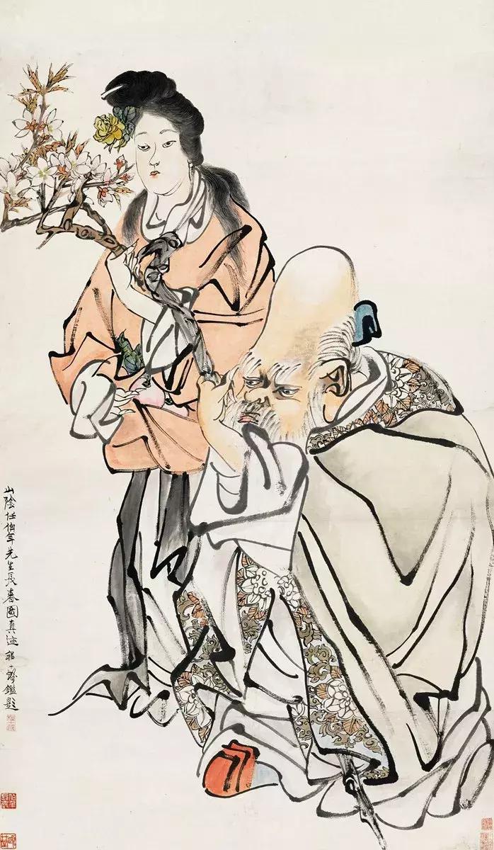 任伯年人物写意画 (任伯年人物白描图)