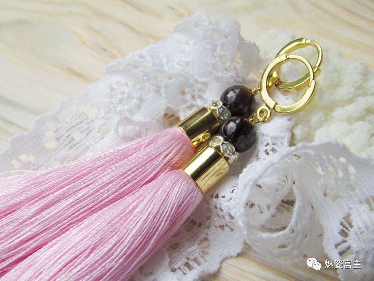 珠宝店的真丝流苏耳环，3步教你轻松完成