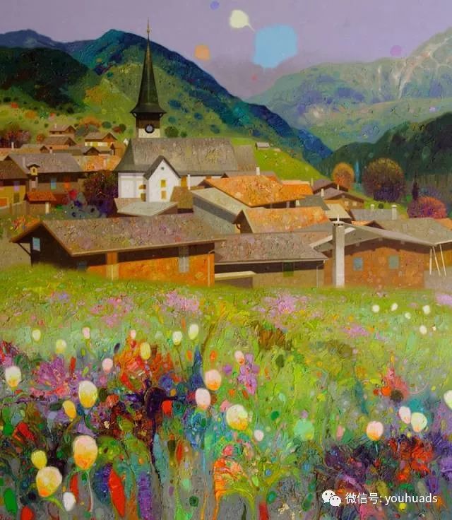 鲍勃罗斯的风景画,意大利画家fulviorinaldi水彩风景