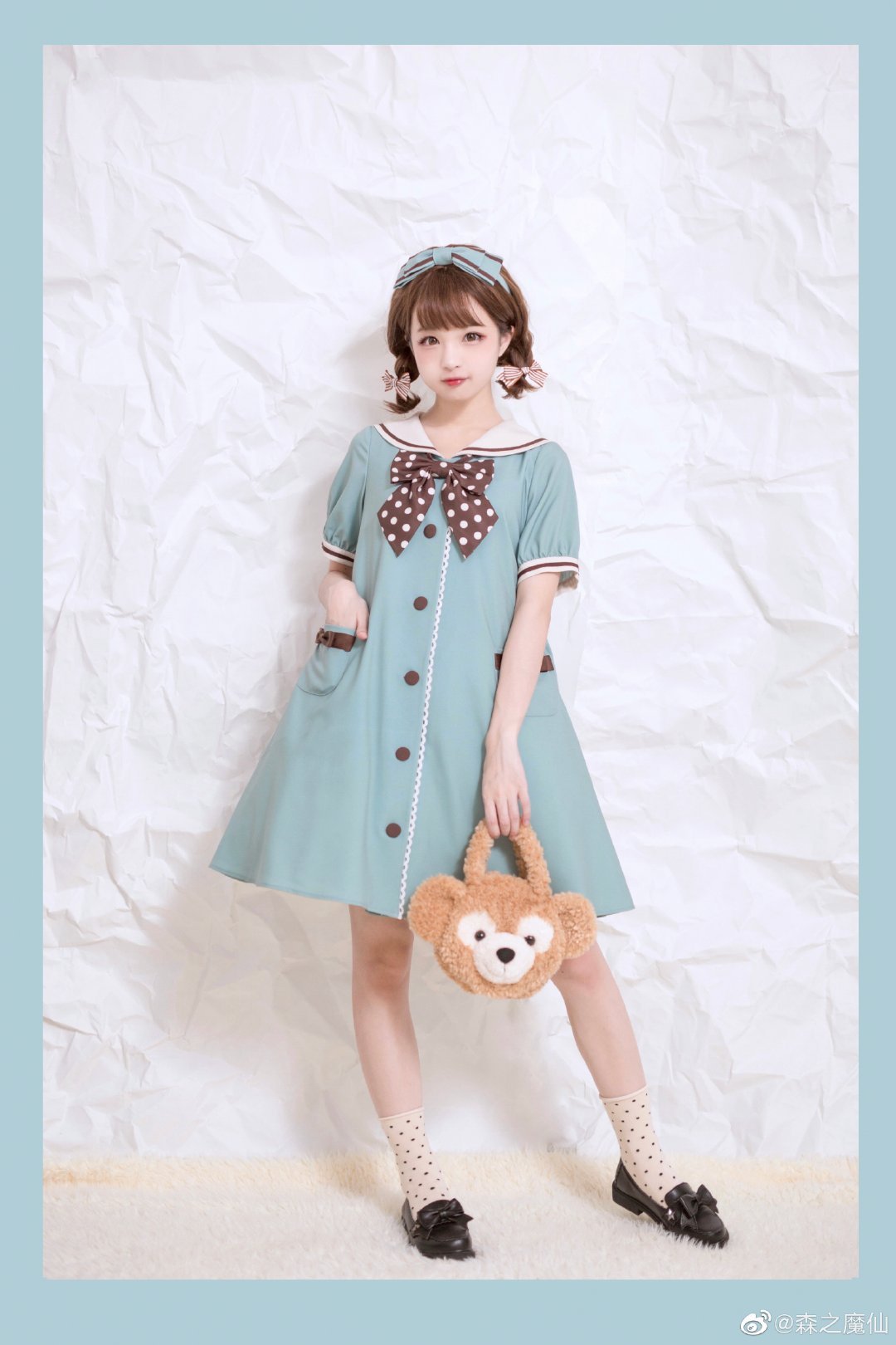 显瘦蓝色lolita夏季,好看显白凉快的lolita