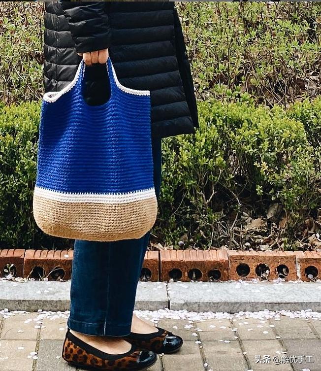 韩国钩针教程,简单的钩针编织包