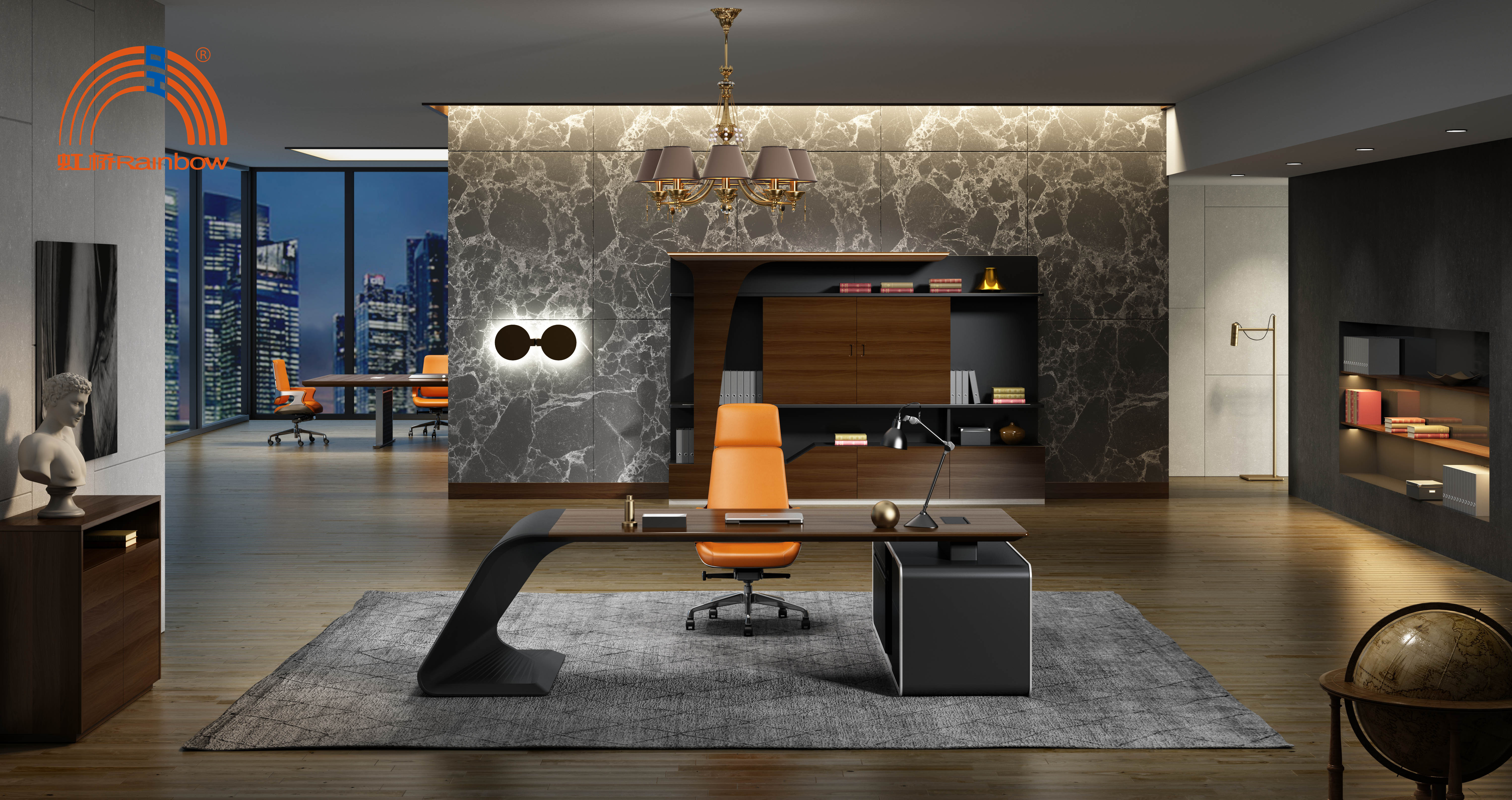 上海现代实木办公桌规格,虹桥家具屏风