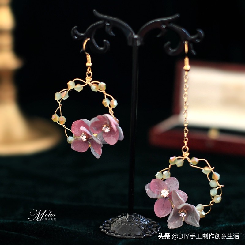 永生花首饰手工diy制作,制作永生花首饰