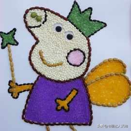 做五谷手工画需要什么豆子,儿童手工制作五谷杂粮贴画