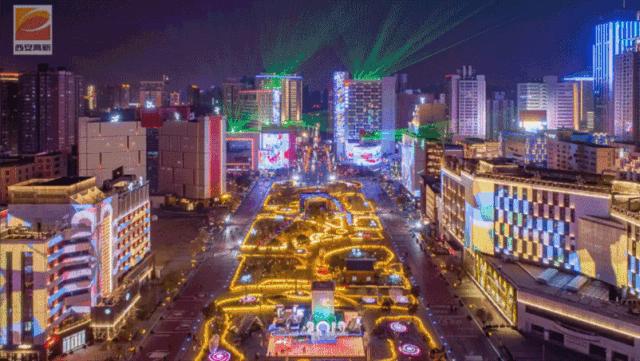 灯光秀宛如一场梦幻的光影盛宴,国际灯光节展示