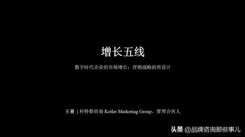 王赛：数字时代的企业市场增长——营销战略的再设计「含PPT」