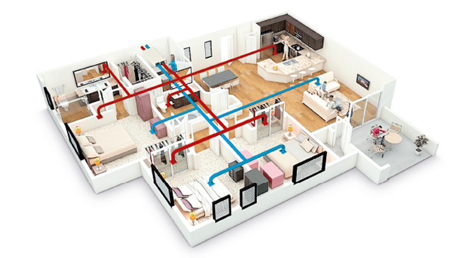 最强新风系统演示,呼吸健康科普新风系统