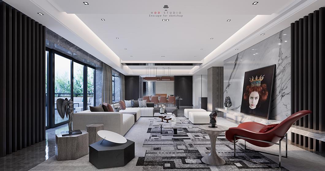 设计师用草图大师渲染,给设计师出效果图