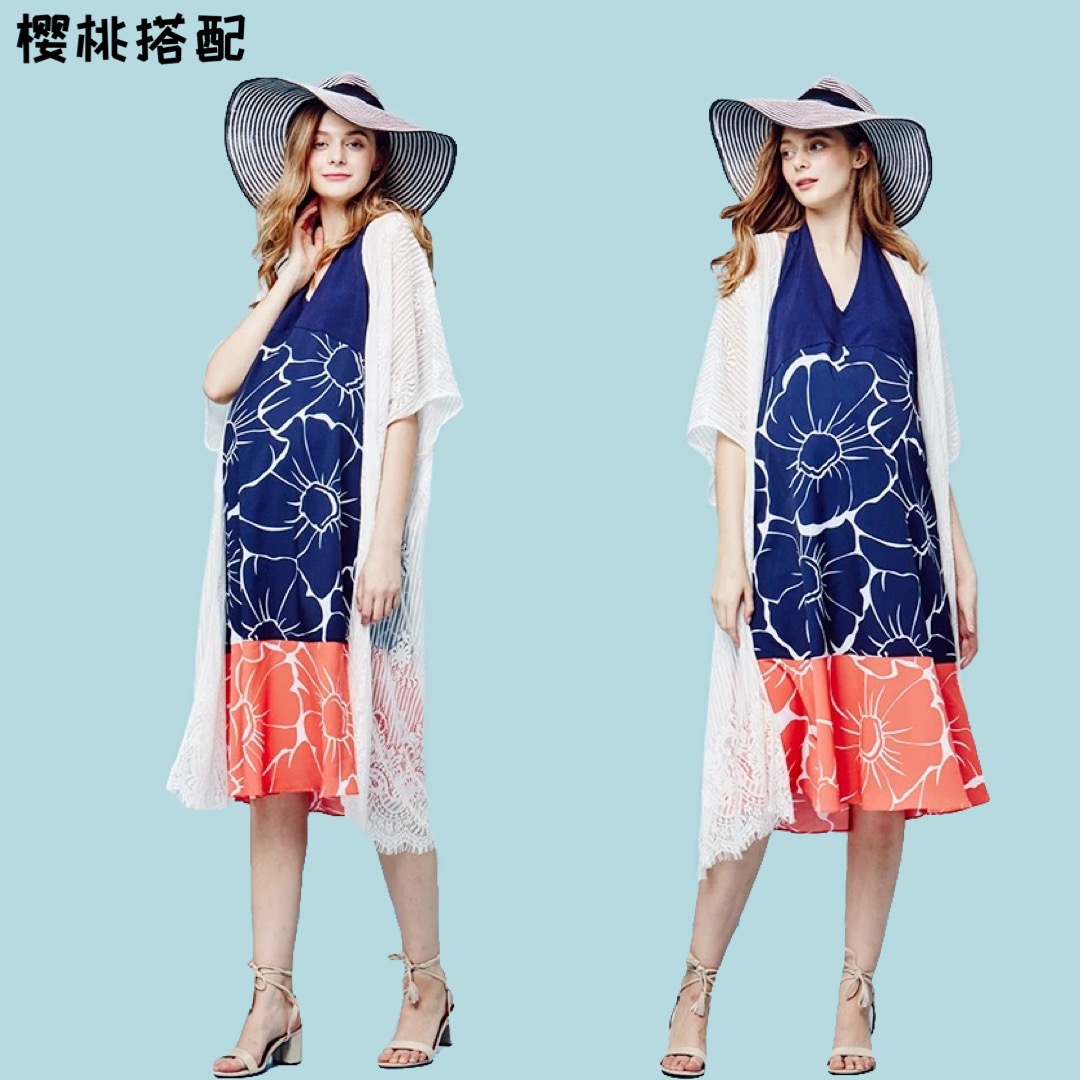 中长款连衣裙2024最新款爆款孕妇,大码孕妇连衣裙夏季180斤