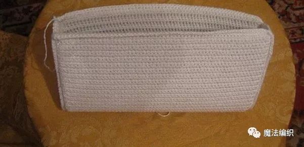 钩针编织简单易学的包带抽绳,简单大方手拿包钩针教程