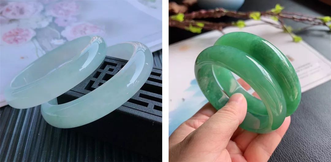 独龙玉和水沫子哪个更像翡翠,水沫子与冰种翡翠打灯对比