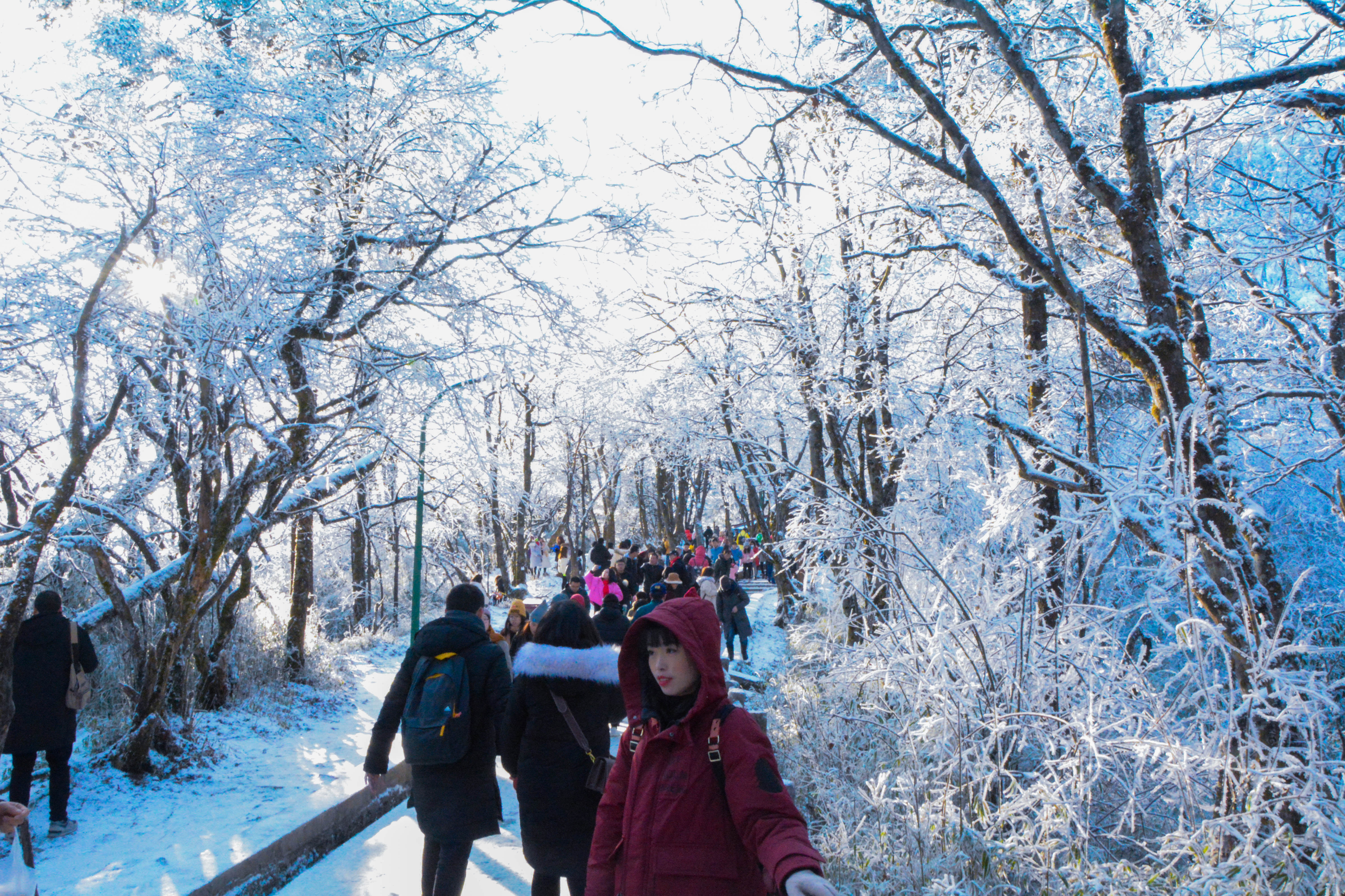 峨眉山冬雪仙境,峨眉山象城旅游