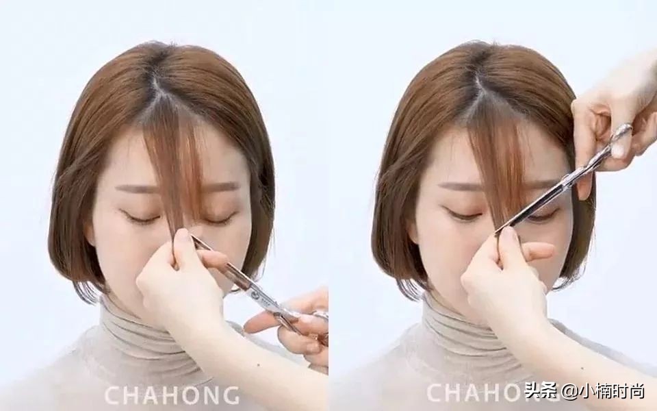 发型师法式刘海鬓角修剪教程,发型师剪法式刘海教程网红
