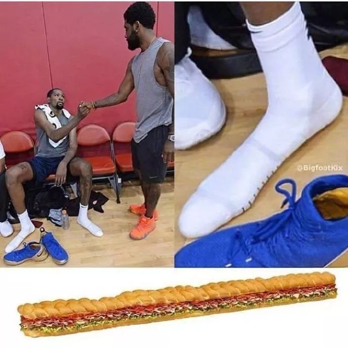 杜兰特的脚是不是扁平足,杜兰特的脚大了一些