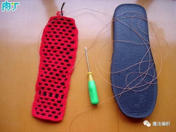 棒针编织毛线拖鞋视频教程,棒针毛线拖鞋编织教程