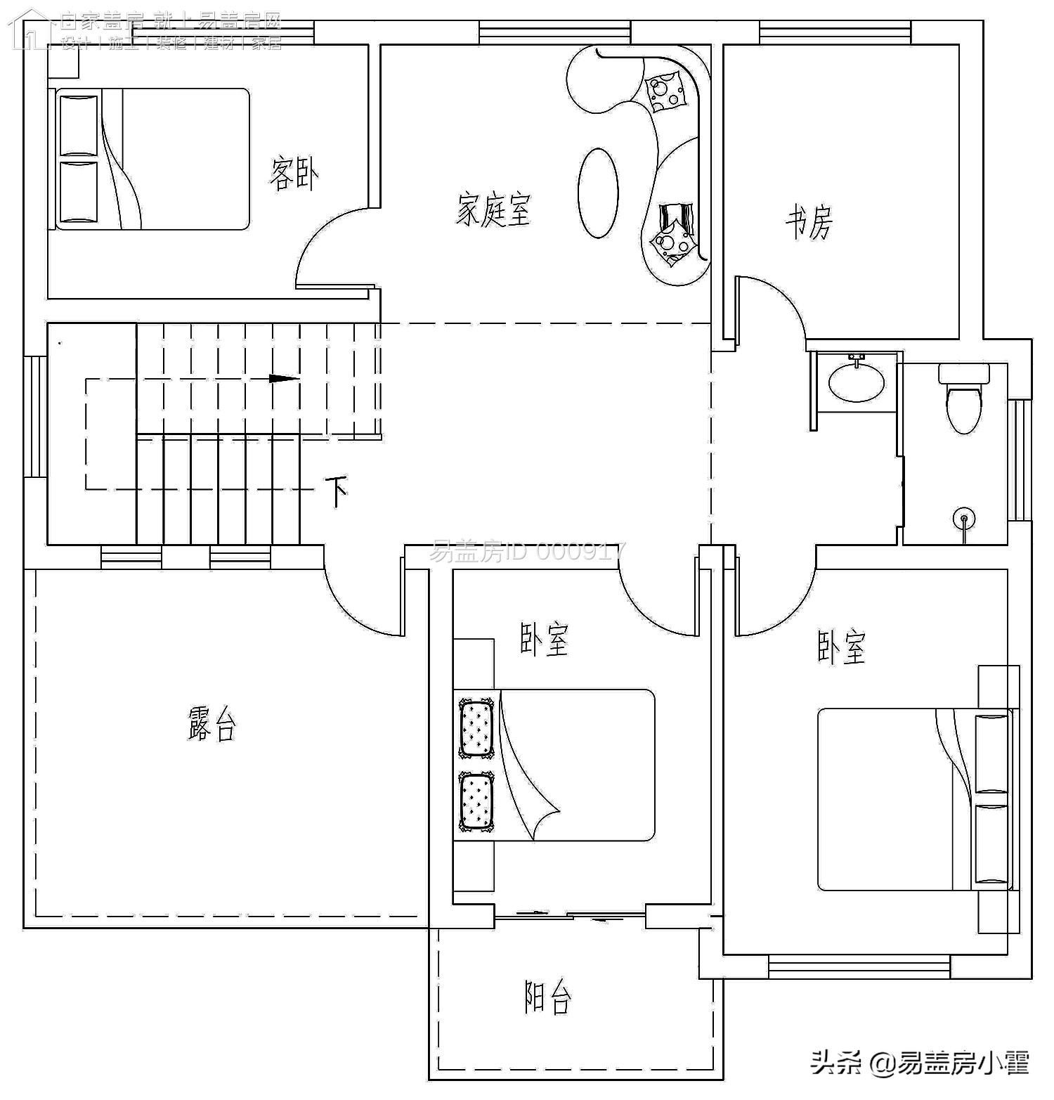 农村自建房2层欧式别墅设计,面宽10米欧式风格二层小别墅