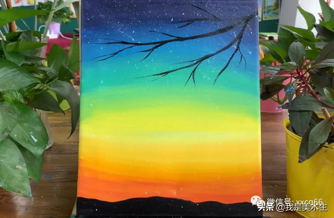 怎么画荡秋千视频儿童,油画天空简单画法