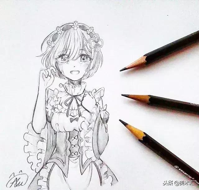 线条感十足的动漫人物,线条感很强的人物素描