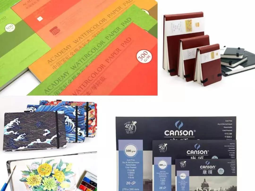 水彩画纸和画笔颜料套装推荐,水彩画如何找颜色