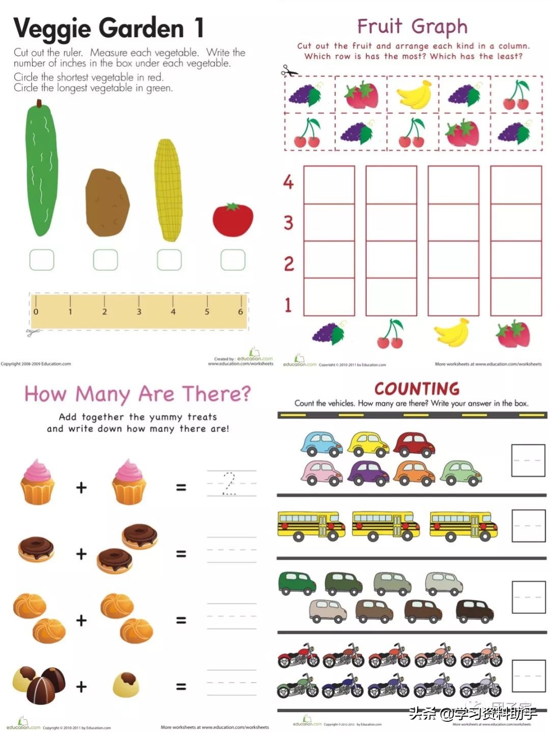 美国非常经典的从学龄前到小学5年级的综合练习册，可*载下**打印！