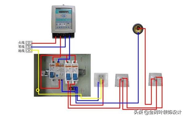 照明线路图电线根数怎么确定,电气照明线路导线根数