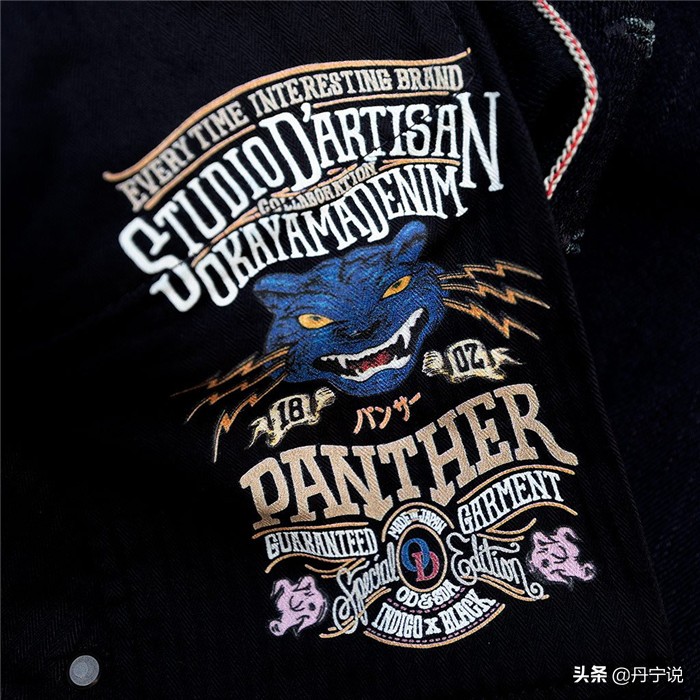 力量之王黑豹牛仔裤来了，日本小猪推出神秘的18oz黑色原牛