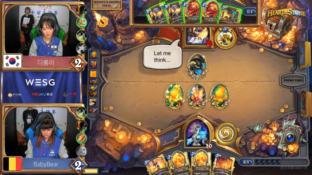 炉石传说：罕见韩国美女竟是世界冠军？网友：小姐姐天下第一