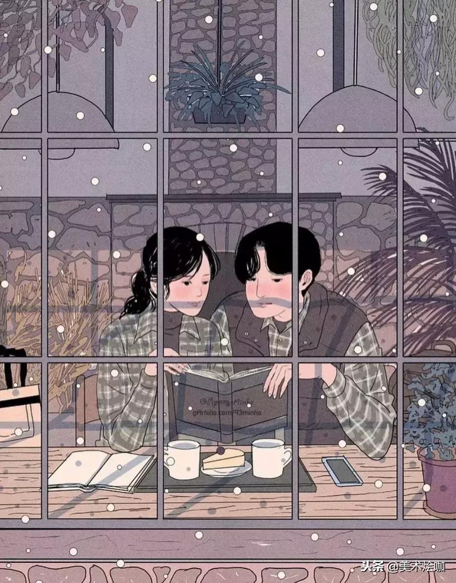 少女心爆棚的唯美插画,软萌插画清新少女心