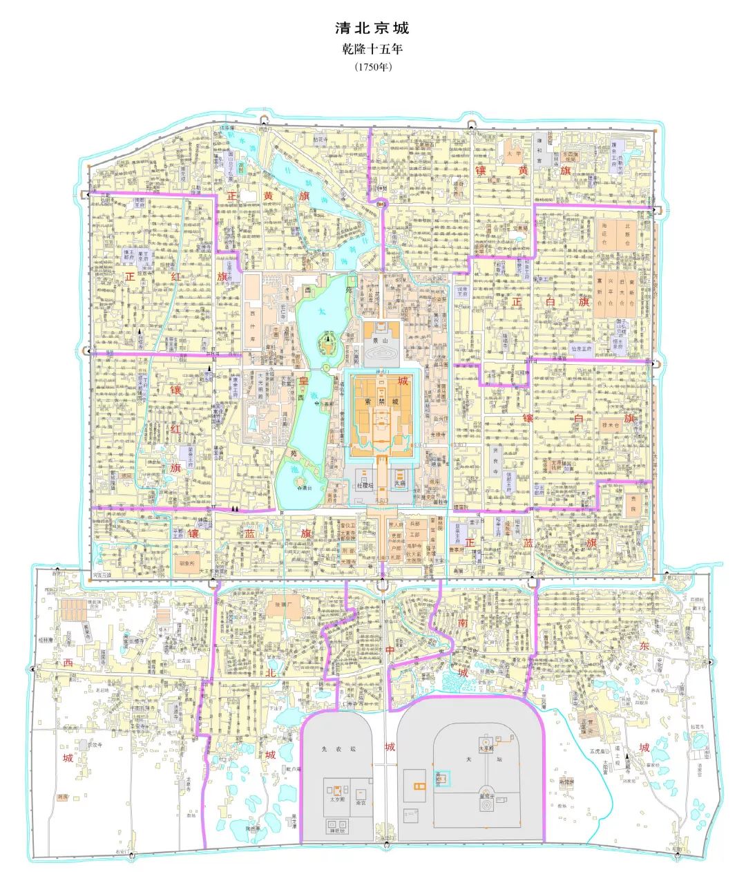地图上北京的位置怎么看,北京城布局图高清大图