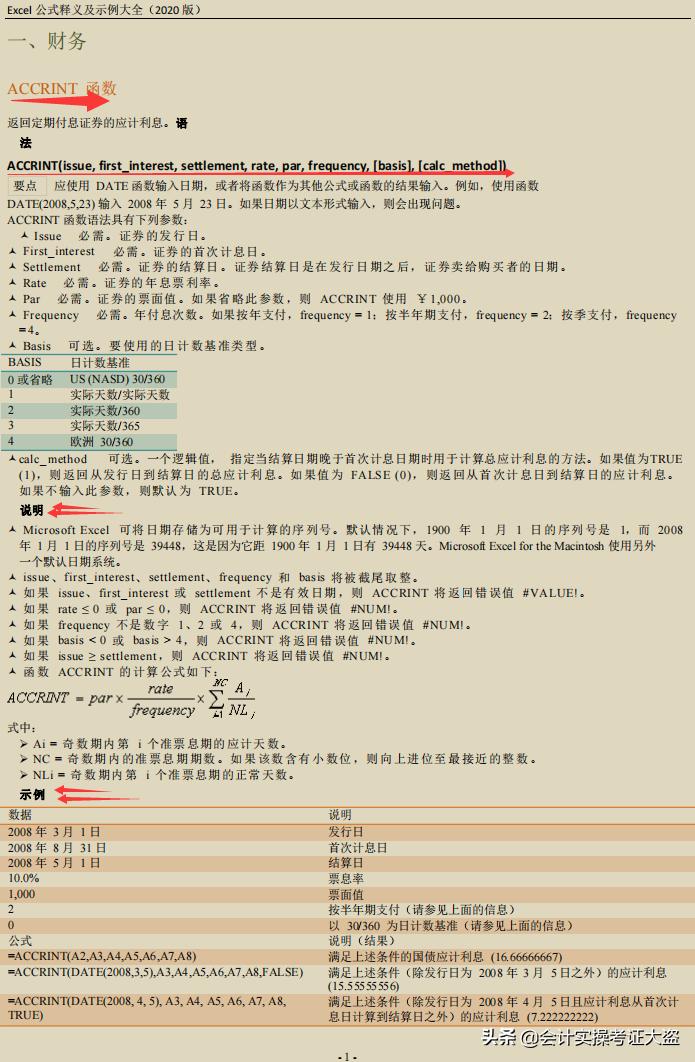 财务人员常用的21个excel函数公式,excel函数公式大全中文讲解
