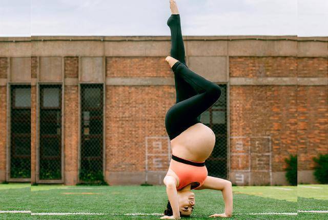 运动达人怀孕后有多强?刘璇挺孕肚倒立,普通人表示:真来不了