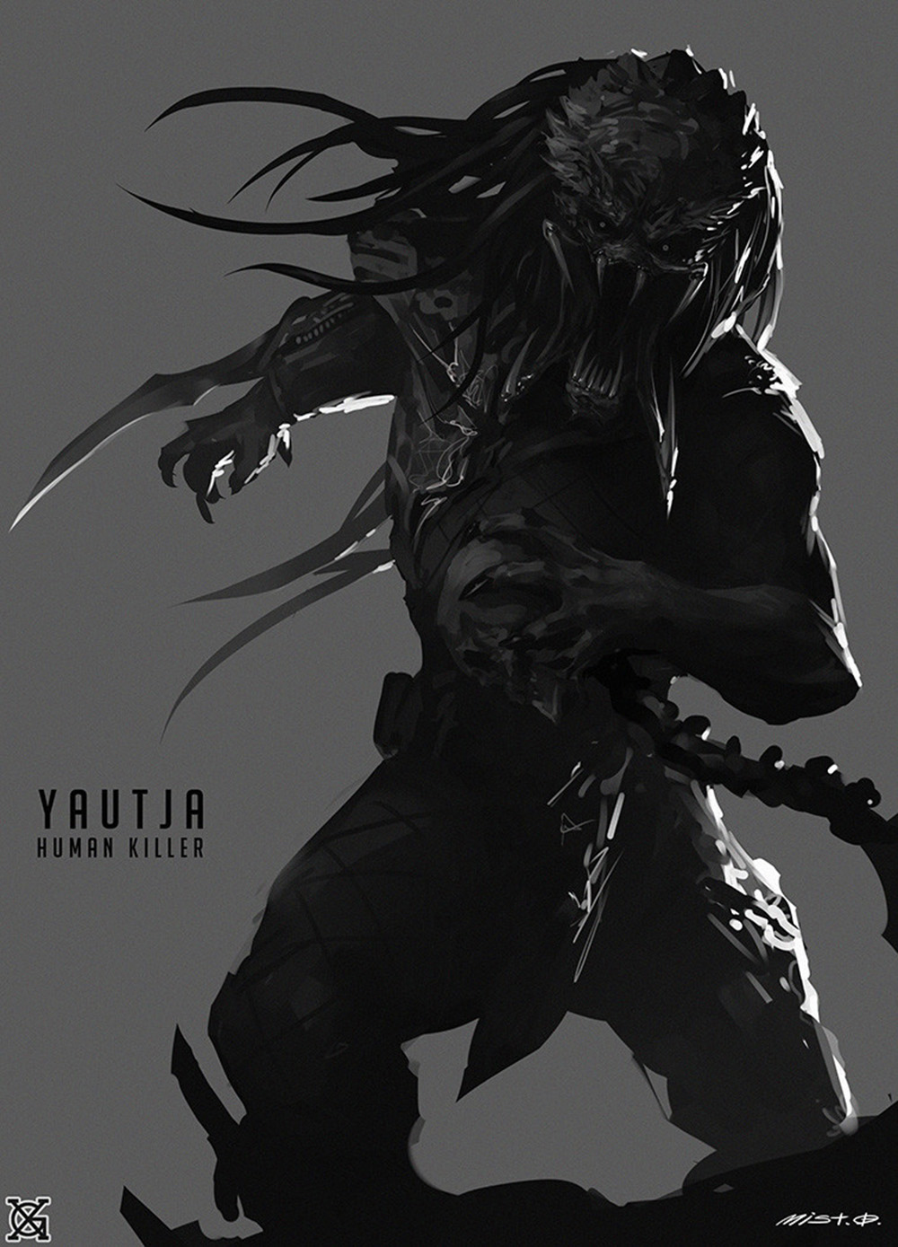 异形的宿敌铁血战士,异形大战铁血战士原画