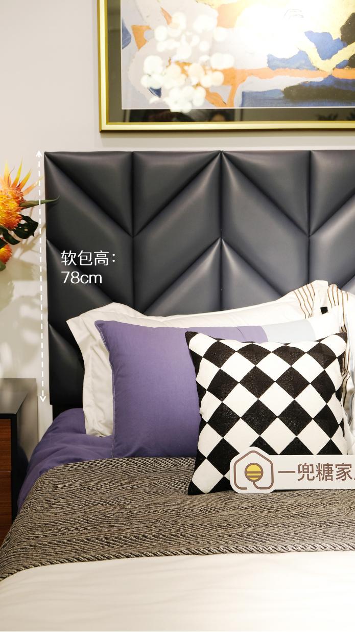 美式轻奢实木床主卧1.8米双人大床,美式实木床现代简约白色1.8米大床