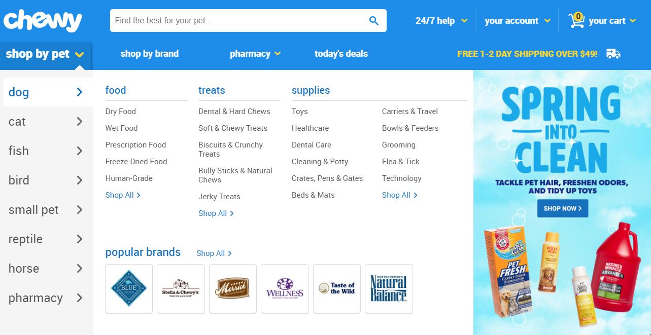 chewy电商平台,chewy宠物电商