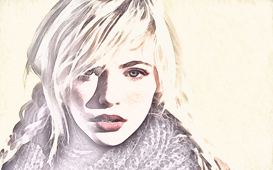 素描人像光影教程,ps人像铅笔素描效果