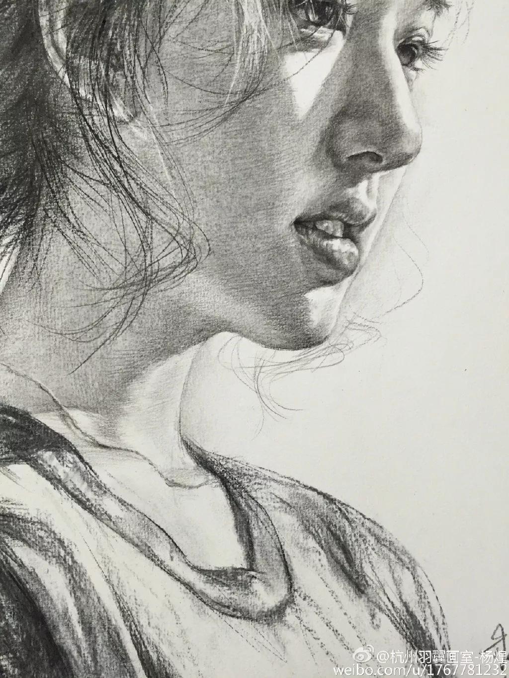 他笔下的女子油画细腻唯美,古典美女画唯美古风素描